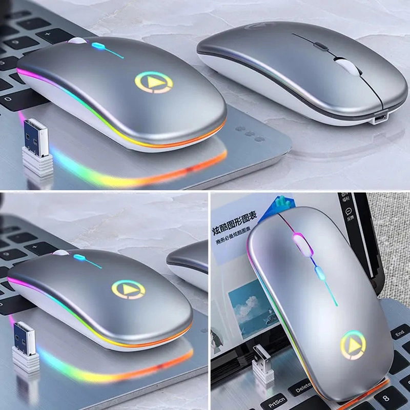 Amazon Hot Optical LED Light up Rechargeable Wireless Mouse with Logo Illumination