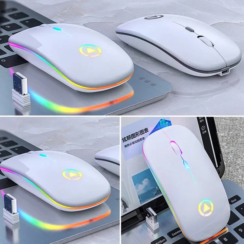 Amazon Hot Optical LED Light up Rechargeable Wireless Mouse with Logo Illumination