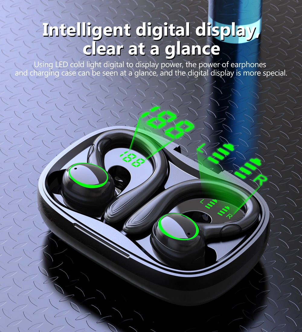 Bestselling Waterproof I25 Black Tws Wireless Sports Earphones with Ear Hook Bluetooth Headset