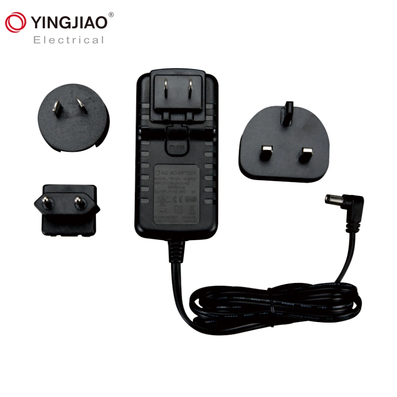 Adaptor Manufacturer 12V Wall Mount Charger Interchangeable Plug