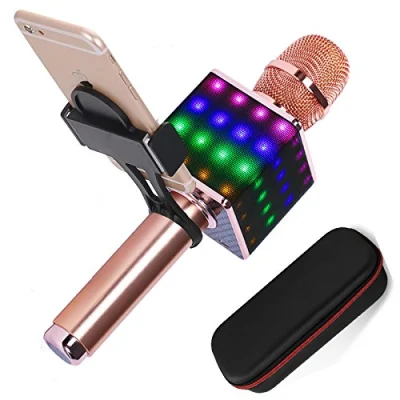 Tragbarer Mini-Karaoke-Player, Mikrofon-Lautsprecher, unterstützt TF-Kartenmikrofon für Unterhaltung
